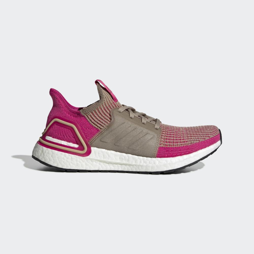 Adidas Women's Ultraboost 19 Running Shoes Khaki/Pink Ireland G27497